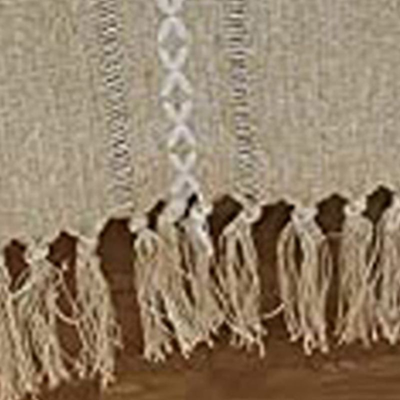 Retro Table Runner Elegant Hand Woven Cotton Linen Dining Table Runner with Tassels for Wedding Home Cross Yellow