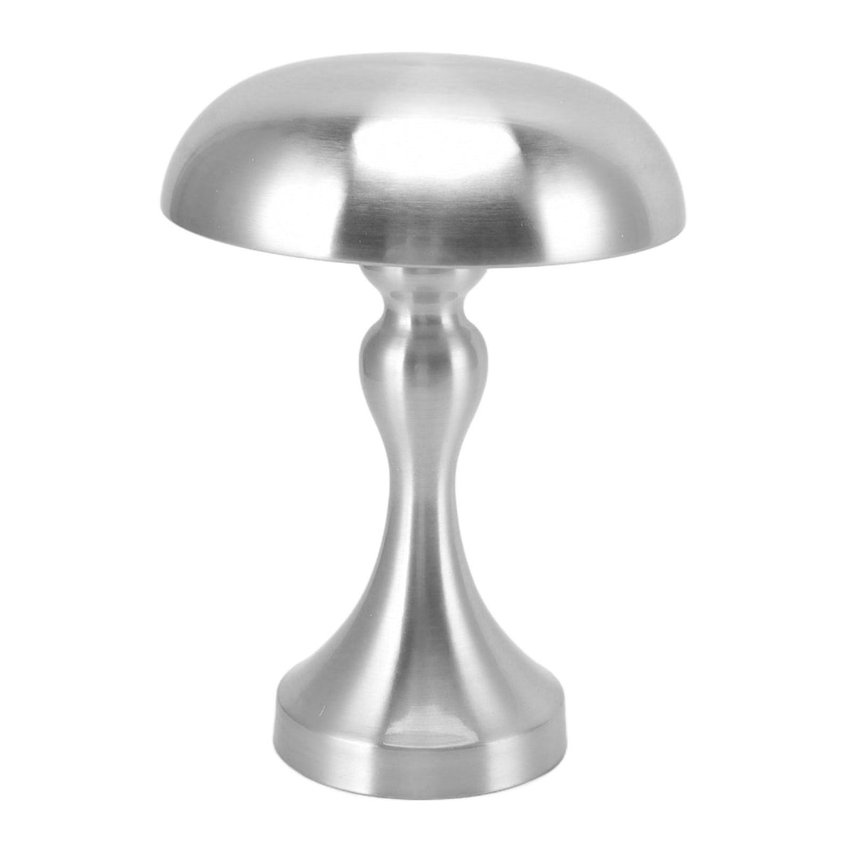 Table Lamp Rechargeable Mushroom Shape 3 Speed Color Temperature Touch Stepless Dimming Night Light for Home Silver