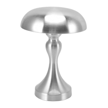 Table Lamp Rechargeable Mushroom Shape 3 Speed Color Temperature Touch Stepless Dimming Night Light for Home Silver