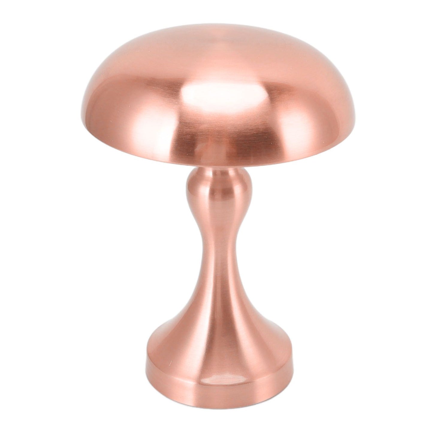 Table Lamp Rechargeable Mushroom Shape 3 Speed Color Temperature Touch Stepless Dimming Night Light for Home Copper