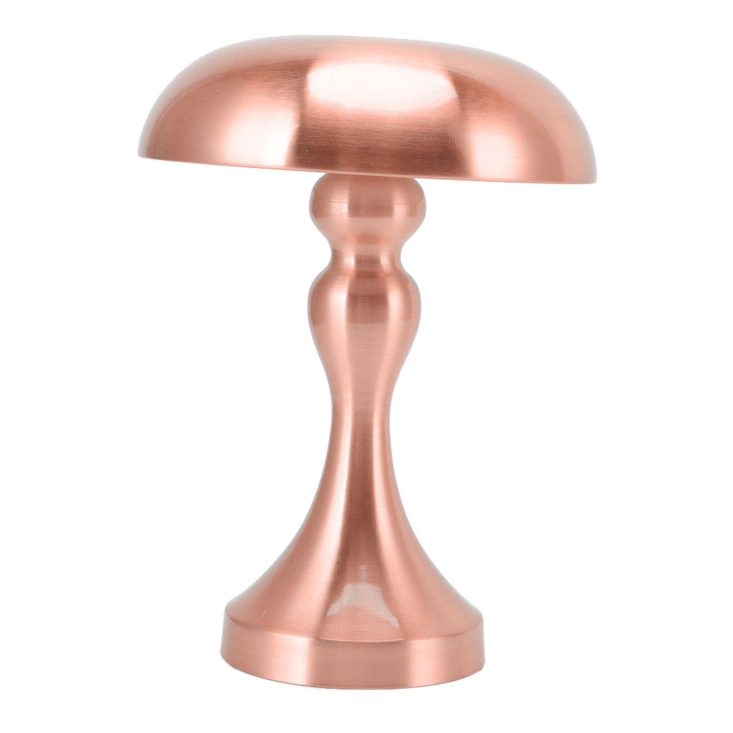 Table Lamp Rechargeable Mushroom Shape 3 Speed Color Temperature Touch Stepless Dimming Night Light for Home Copper