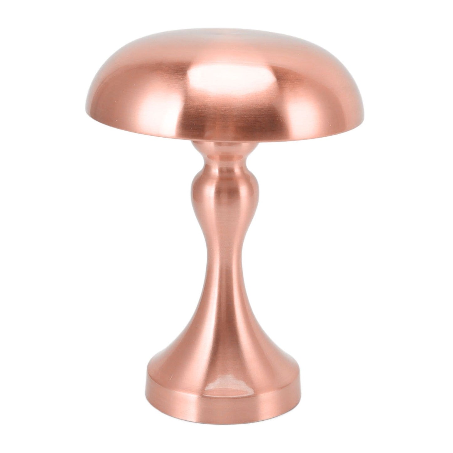 Table Lamp Rechargeable Mushroom Shape 3 Speed Color Temperature Touch Stepless Dimming Night Light for Home Copper