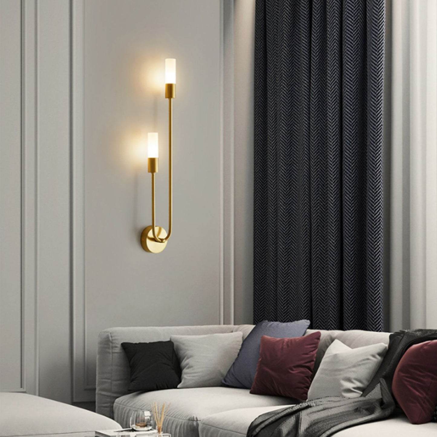 Double Head G9 LED Bulb Wall Lamp Holder Ironcraft Wall Mounted Lamp Holder with Lampshade for Home Livingroom 85-265V