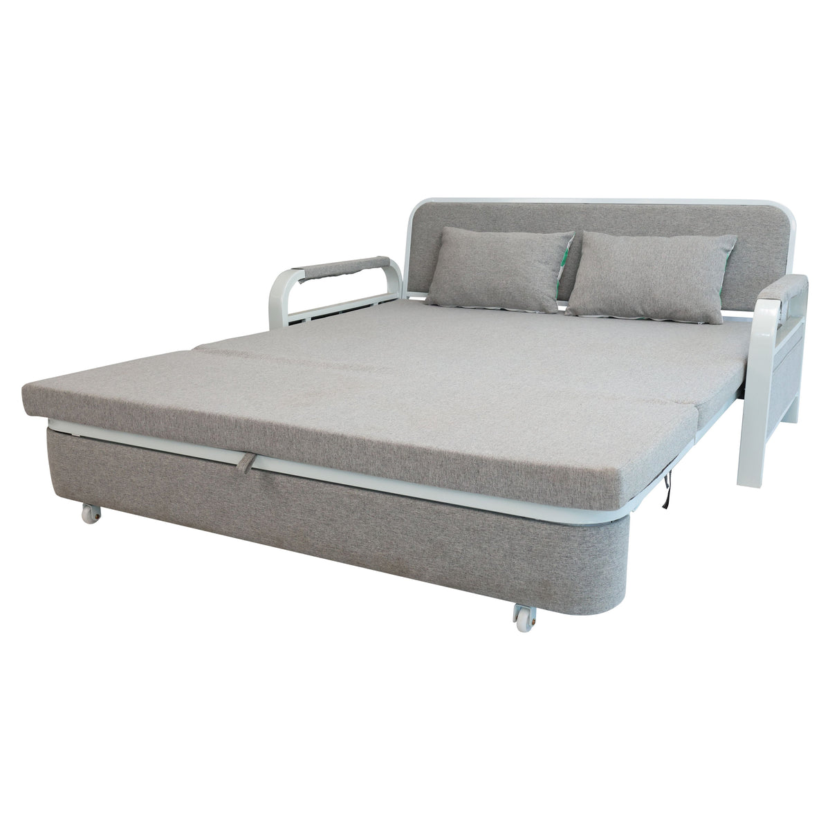 2 In 1 Sofa Bed Beneath Foldable Carbon Hidden Storage Sofa - 158cm