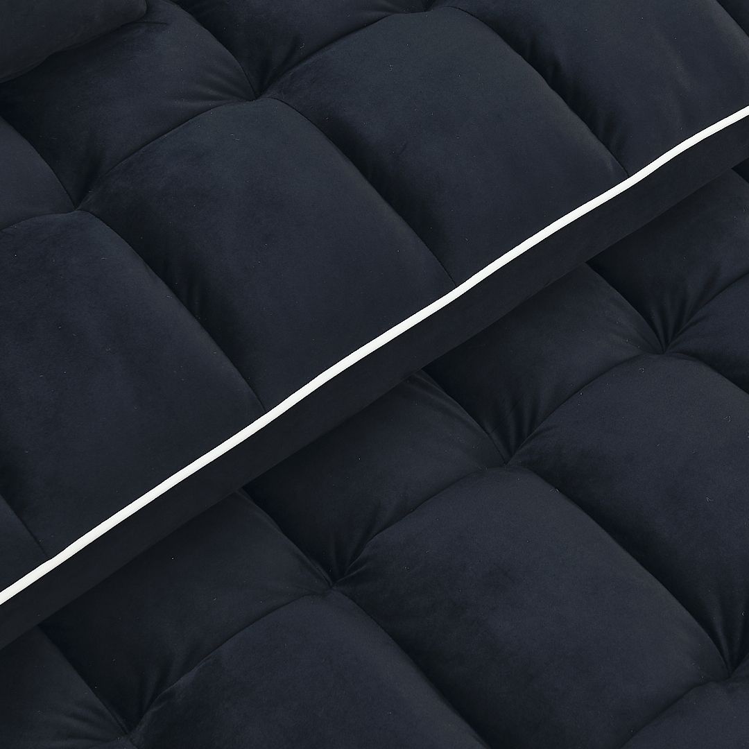 Fashionable Modern and Multi-functional Foldable Velvet Sofa Bed - Light Grey