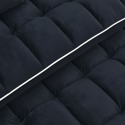 Fashionable Modern and Multi-functional Foldable Velvet Sofa Bed - Light Grey