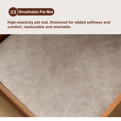 Bedside Table with Wireless Charging Station,LED Nightstand with Open Storage Drawers for Small Cats and Dogs Bed, Cozy Home for Living Room, Bedroom, Office, Sofa Side