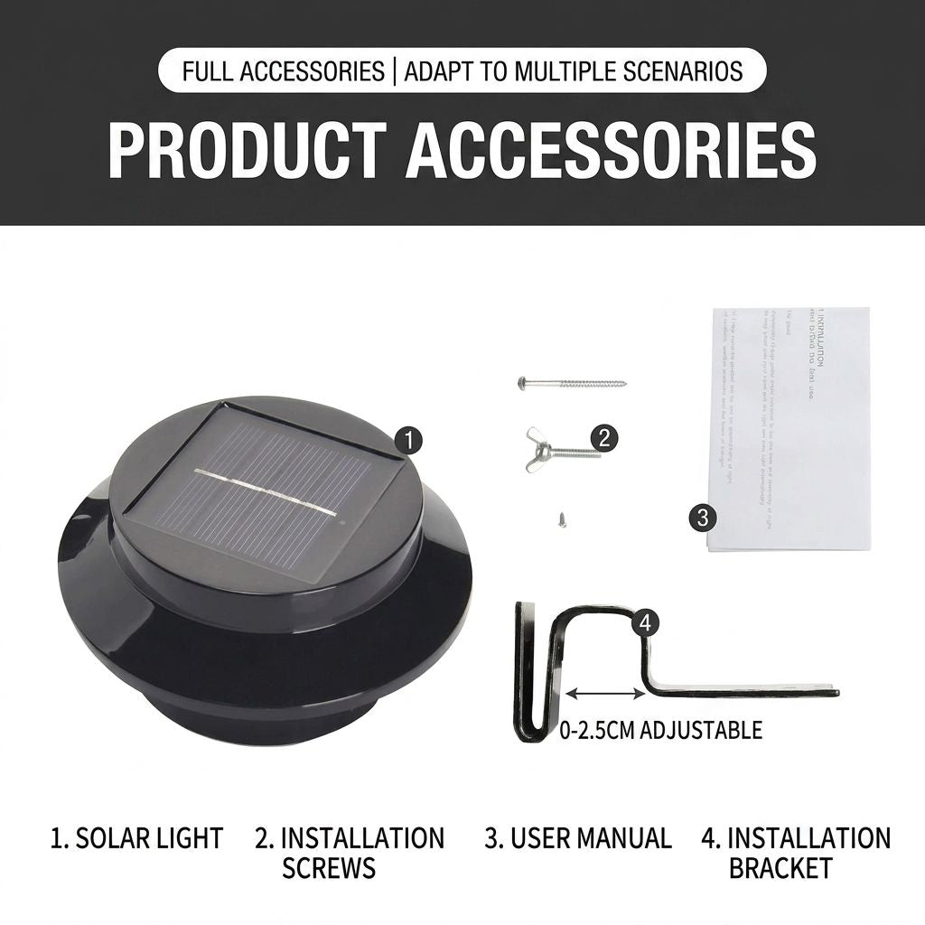Solar Powered Smart Wall Light with Auto Dusk-to-Dawn Sensor, IP65 Waterproof Fence & Garden Accent Lighting, Available in 3000K Warm White or 6000K Cool White, Ideal for Patio, Pathway, and Courtyard Ambient Glow (16PCS, Black Housing‑Cool White Light)