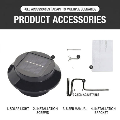 Solar Powered Smart Wall Light with Auto Dusk-to-Dawn Sensor, IP65 Waterproof Fence & Garden Accent Lighting, Available in 3000K Warm White or 6000K Cool White, Ideal for Patio, Pathway, and Courtyard Ambient Glow (4PCS, Black Housing‑Warm White Light)