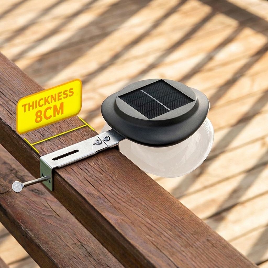 Solar Powered Fence Light with Durable ABS+PC Housing, Monocrystalline Silicon Panel, and Adjustable Mounting Clip for Outdoor Garden, Patio, Deck, and Walkway Illumination in Warm White or Cool White (16PCS, Black Housing‑Cool White Light)
