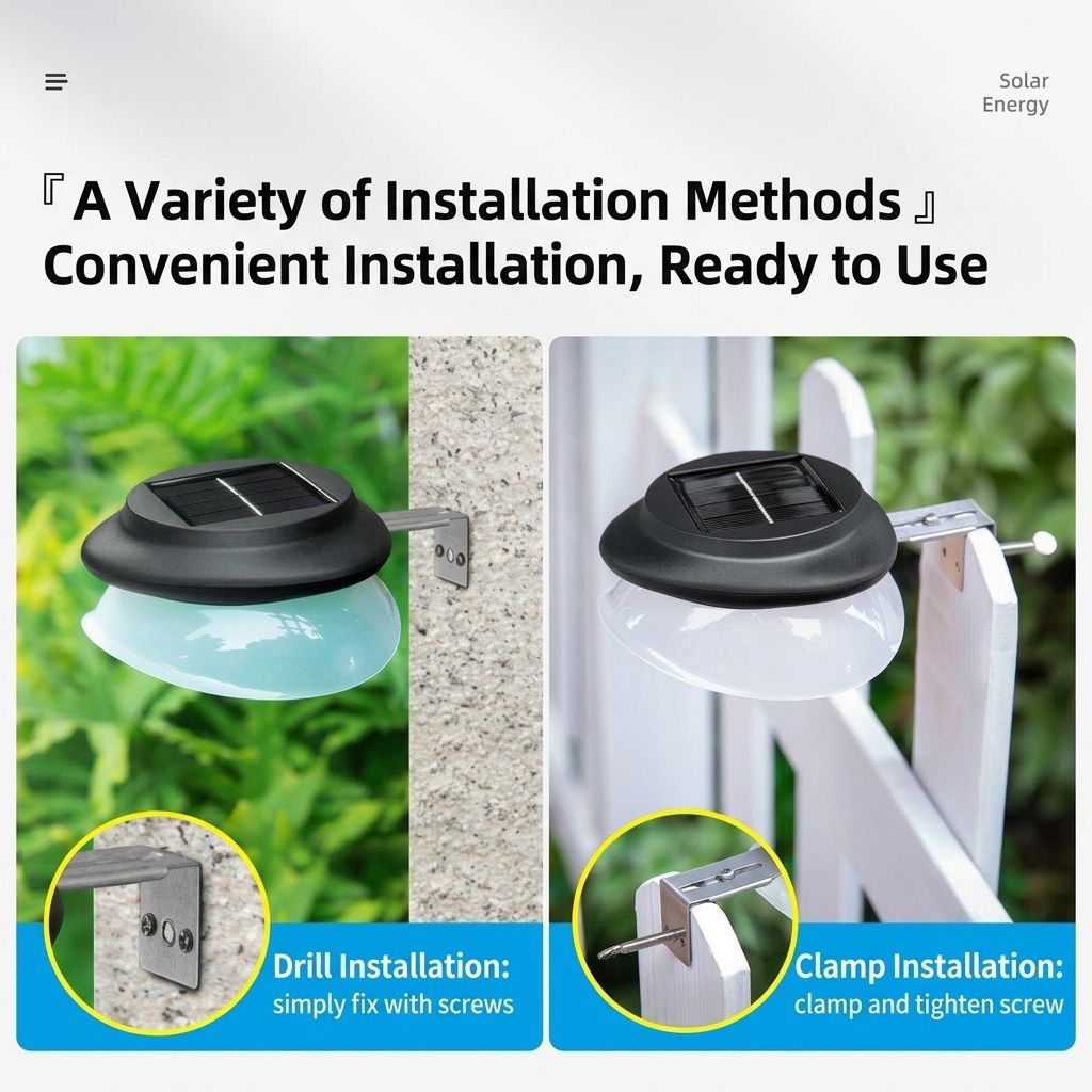 Solar Powered Fence Light with Durable ABS+PC Housing, Monocrystalline Silicon Panel, and Adjustable Mounting Clip for Outdoor Garden, Patio, Deck, and Walkway Illumination in Warm White or Cool White (16PCS, Black Housing‑Warm White Light)