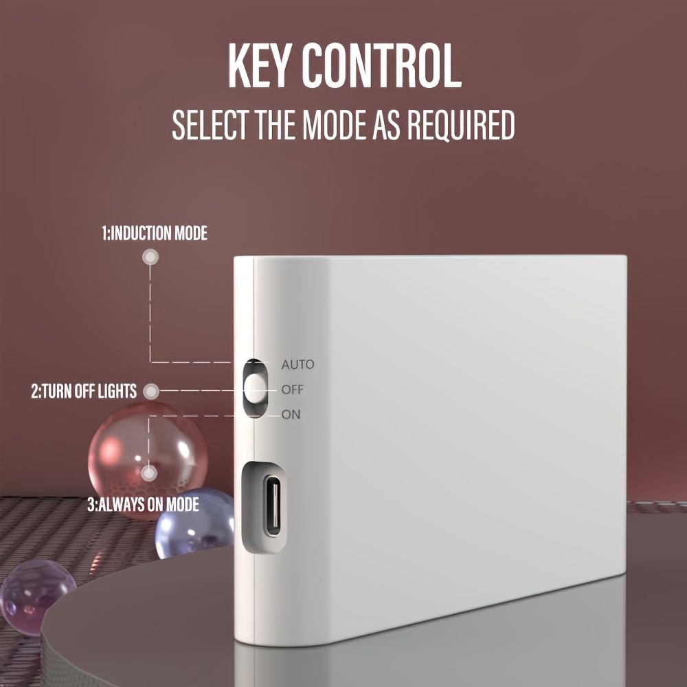White Black Smart Sensor Night Light USB Charging Night Light Automatic Night Light Ambient