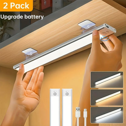 Silver Gold Motion Sensor Night Light Rechargeable LED Night Light Dimmable Night Light 3