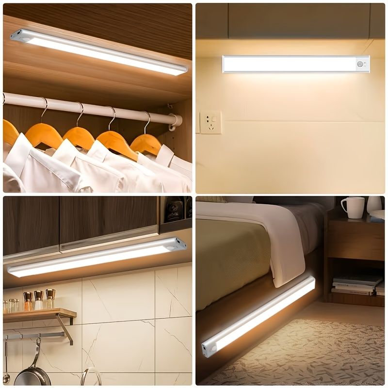 Silver Gold Motion Sensor Night Light Rechargeable LED Night Light Dimmable Night Light 3