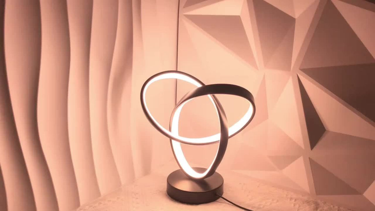 Black Red Modern Table Lamp Intertwined Ring Lamp Ambient Lighting Home Decor Light