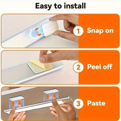 Silver Motion Sensor Light Rechargeable Led Light Dimmable Light 3 Light Color 2-Pack