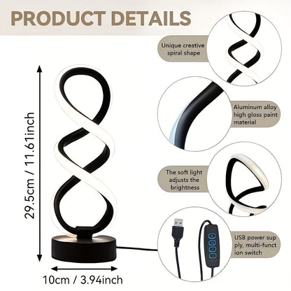 White Infinity-Shaped Night Light 2-Pack Night Light Ambient Lighting Modern Home