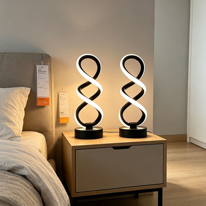 White Infinity-Shaped Night Light 2-Pack Night Light Ambient Lighting Modern Home