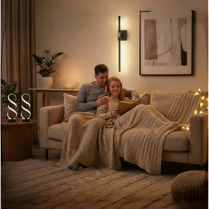 White Infinity-Shaped Night Light 2-Pack Night Light Ambient Lighting Modern Home