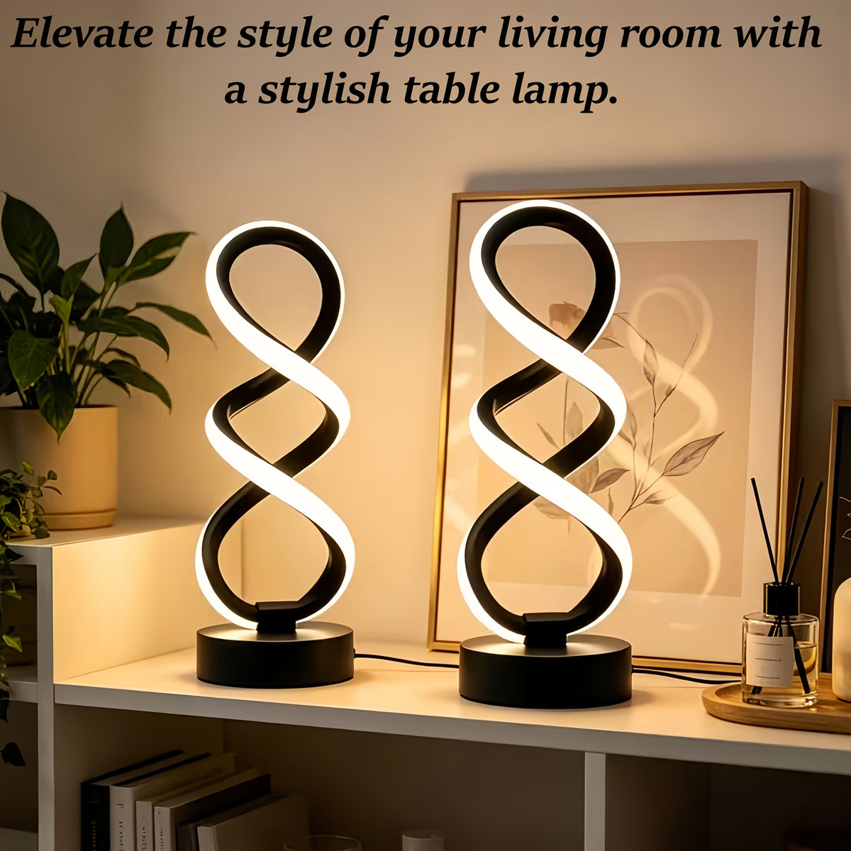 White Infinity-Shaped Night Light 2-Pack Night Light Ambient Lighting Modern Home