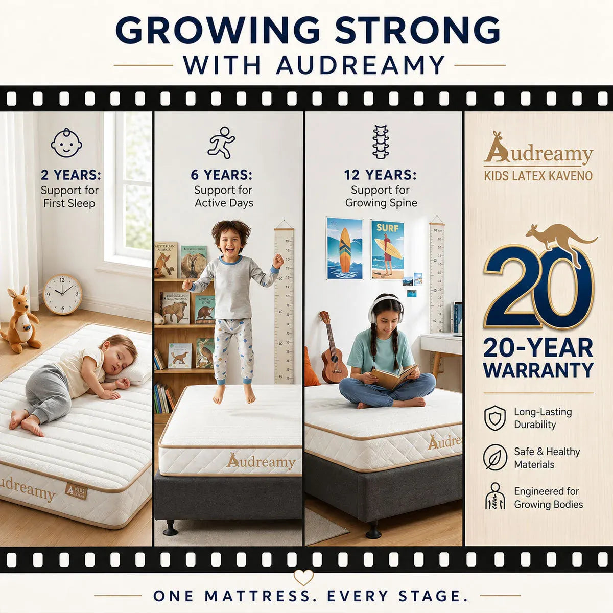Audreamy Kaveno Kids Mattress Latex Double