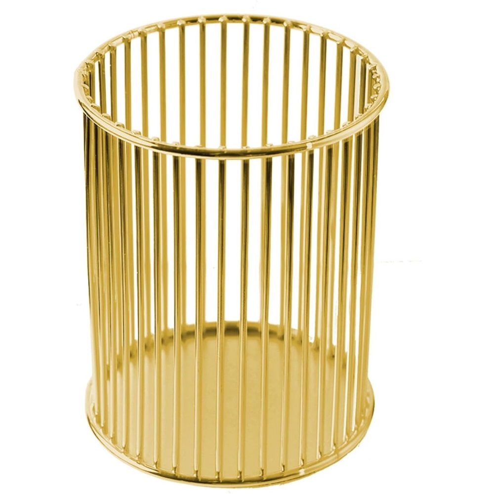 Metal Pen Holder Cup for Desk Makeup Brushes Pencil Holders Home Office Organizer , Makeup Brushes Cup, Pencil Holders, Office&Home Organizer, Gold