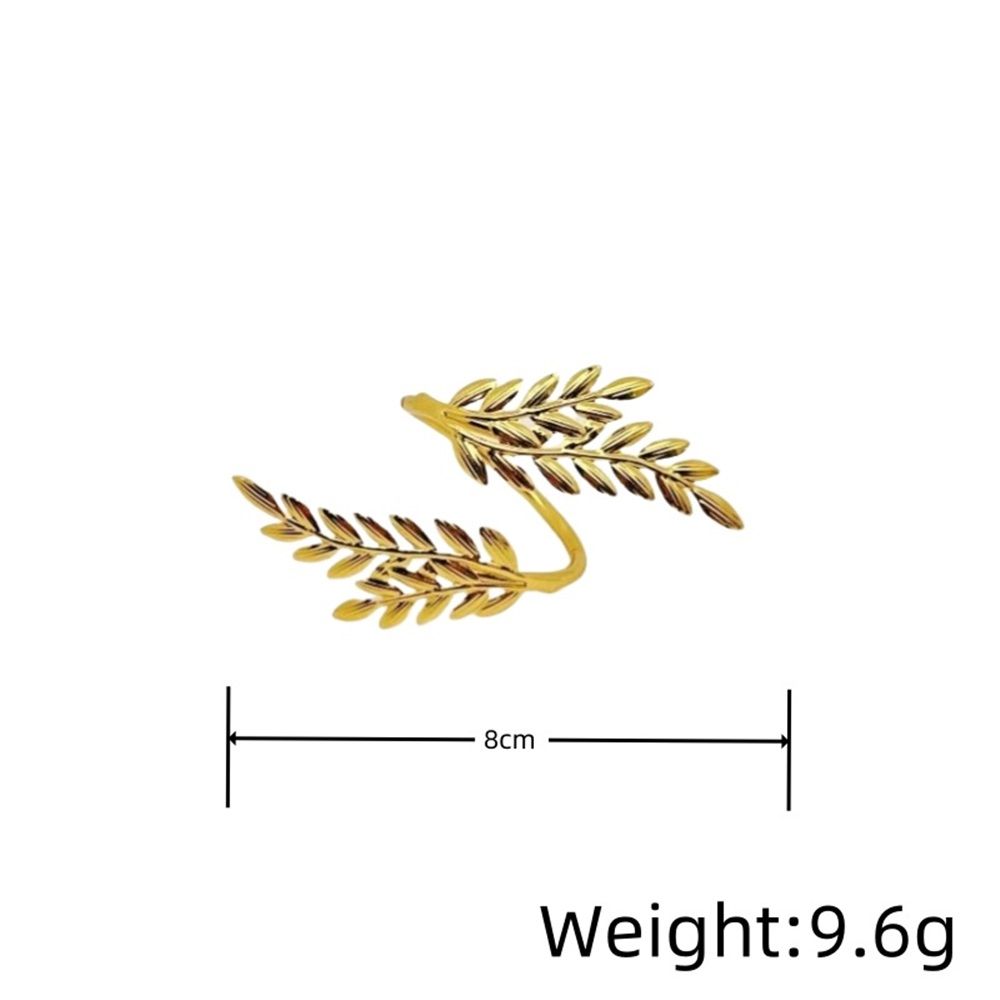 Gold Napkin Rings Set of 12 Metal Napkin Holder for Table Wheat Sheaf Napkin Rings for Dinning Table Parties
