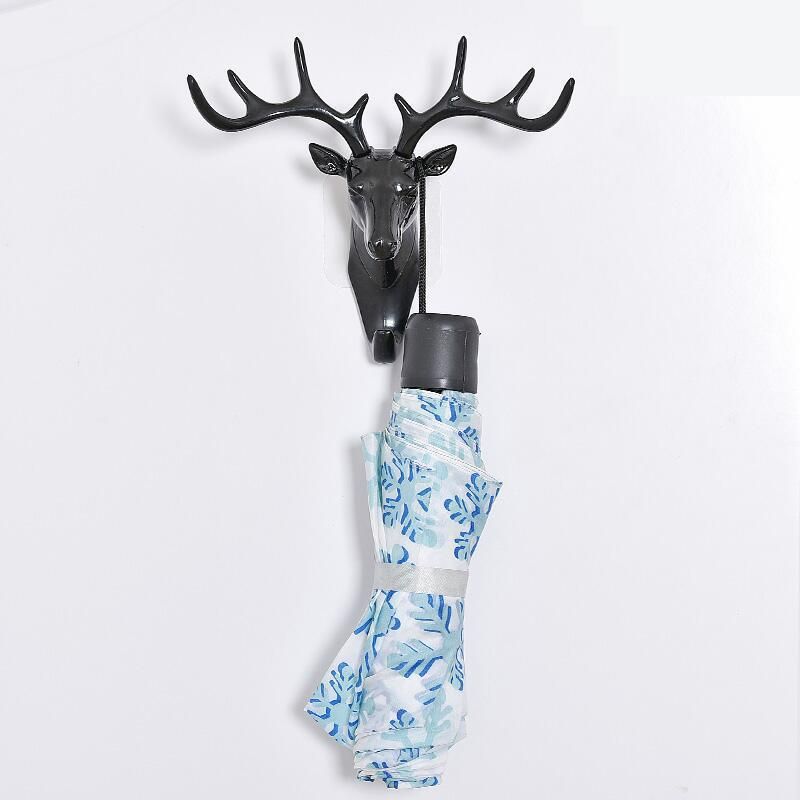 3 Pack Elephant Head / Deer Head Single Wall Hook/Hanger Animal Shaped Coat Hat Hook Heavy Duty, Rustic, Decorative Gift (Deer)