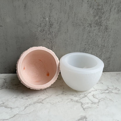Diamond Texture Concrete Flower Pot Silicone Mold Plaster Succulent Planter Vase Mold Epoxy Resin Cement Clay Mould