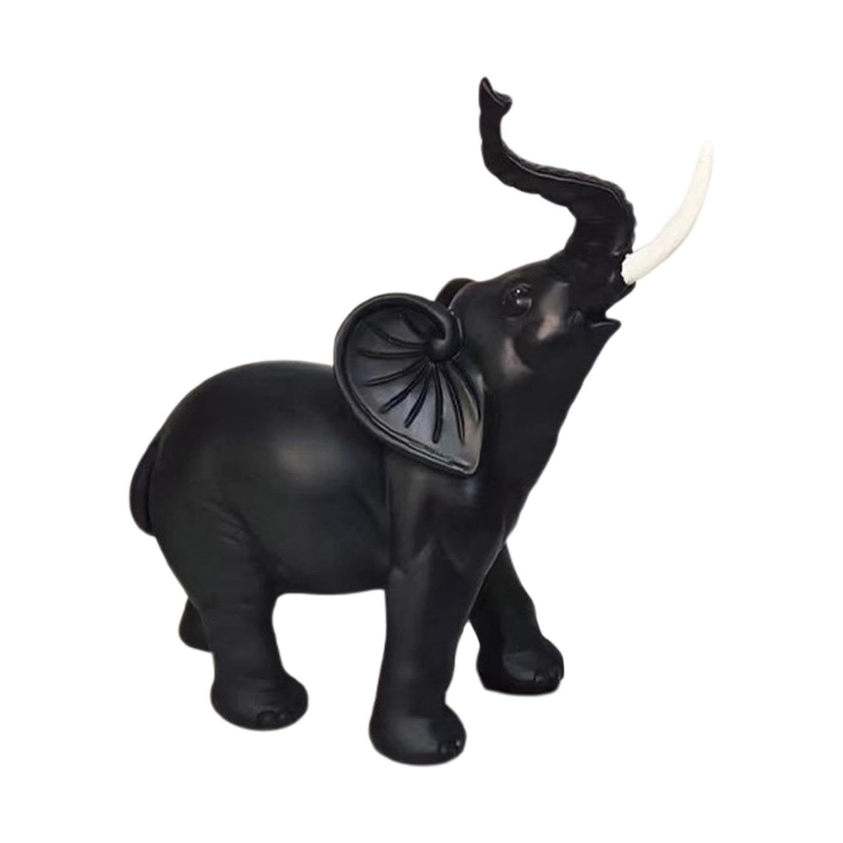 Desktop Figurines Resin Sculpture Feng Shui Decor Collections Elephant Statue Animal Figurine for Dining Room Office Holidays