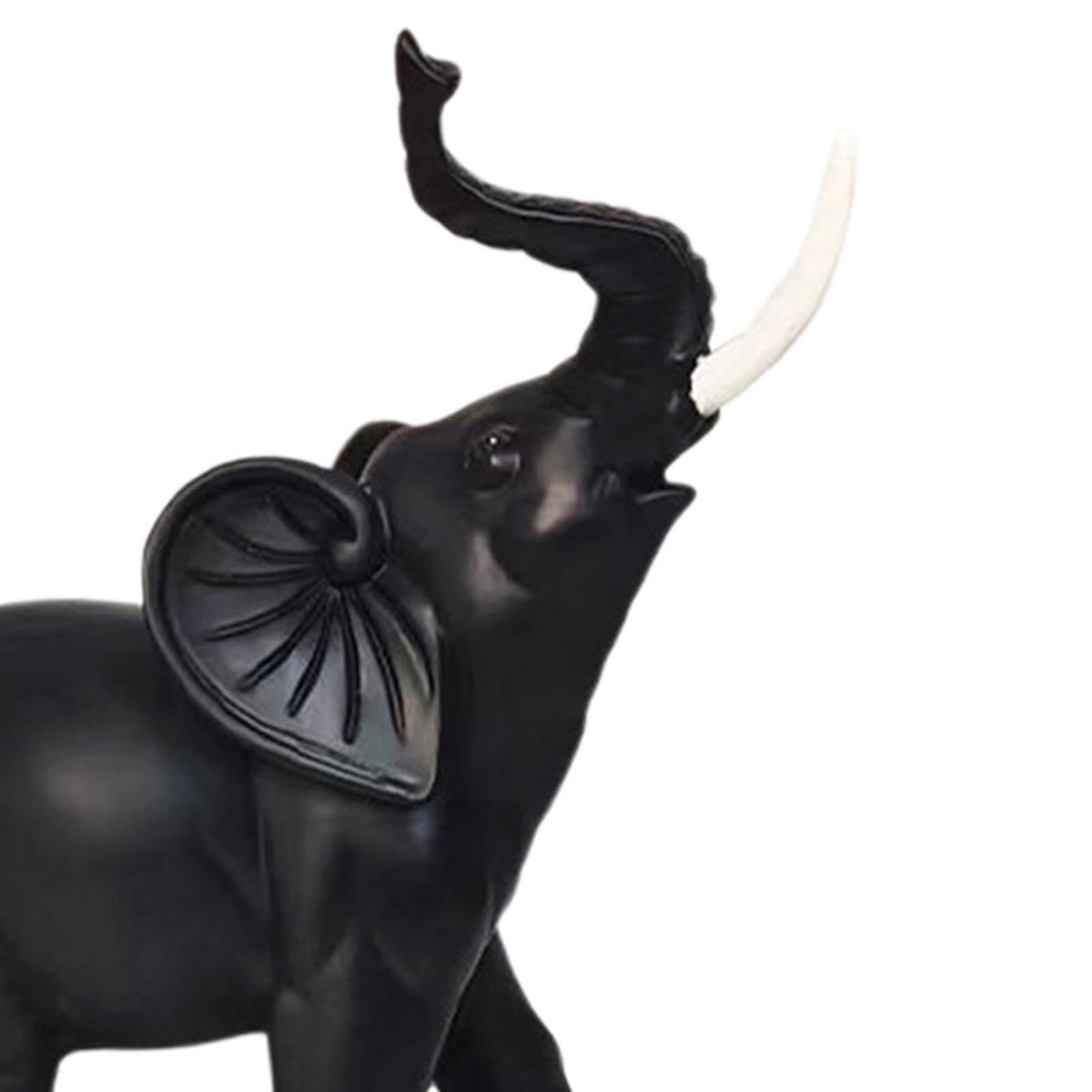 Desktop Figurines Resin Sculpture Feng Shui Decor Collections Elephant Statue Animal Figurine for Dining Room Office Holidays