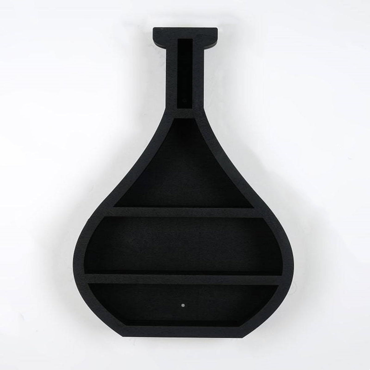 Newest Wall Mounted Floating Shelves Wooden Vase Crystal Wall Shelf Black Creative Crystal Holder Essential Oil Display