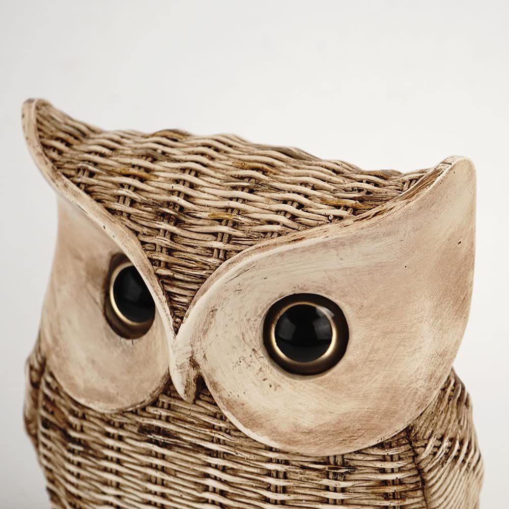 Owl Decor Accents, Owl Statue Modern Home Decor for Book-Shelf, Cute Owl Figurine Shelf Decor Aesthetic