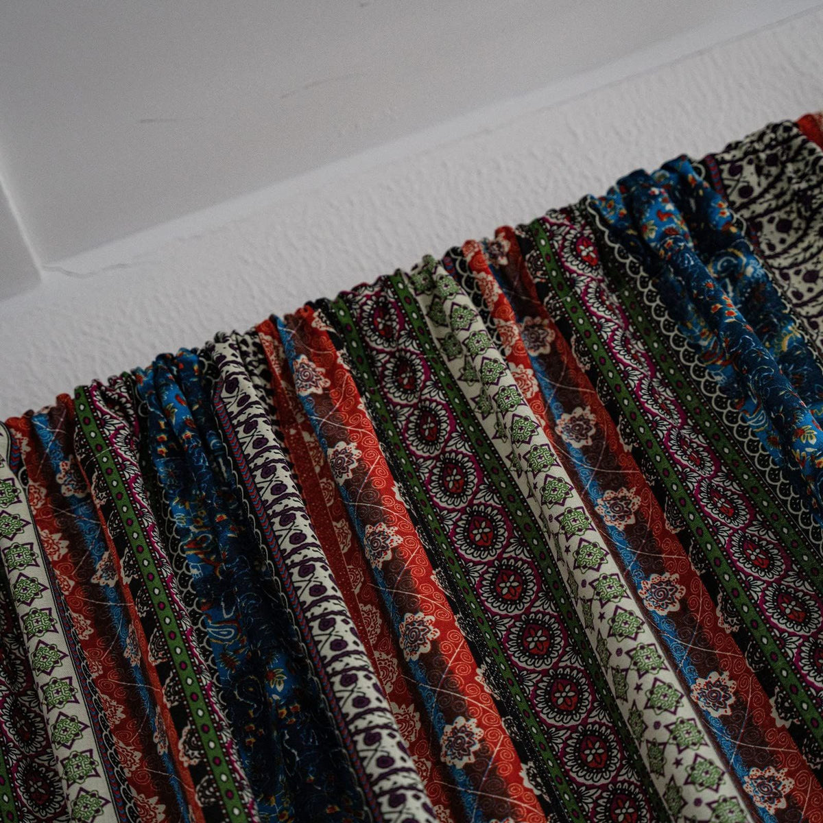 Indian Boho Curtain Ethnic Striped Curtain Tribal Hippy 1Panel Door Curtain Rod Pocket Semi-Blackout Curtain for Living Room
