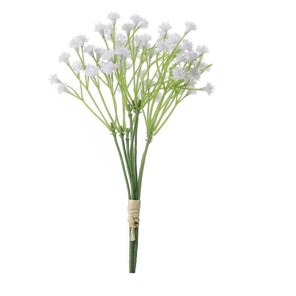 4 Pcs Artificial Baby Breath Flowers Fake Gypsophila Bouquet - Plastic Faux Floral Stems for Vase - Home Wedding Party Table Centerpiece Arch Decor Craft Supply Set of 4