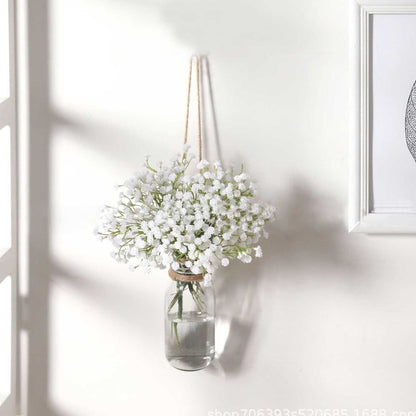 4 Pcs Artificial Baby Breath Flowers Fake Gypsophila Bouquet - Plastic Faux Floral Stems for Vase - Home Wedding Party Table Centerpiece Arch Decor Craft Supply Set of 4