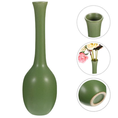 Chinese Style Ceramic Vase for Flowers, Elegant Desktop Flower Container and Home Decor for Flower Arranging