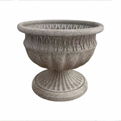 Antique European Iron Urn Planter for Outdoor Gardens Elegant Floor Vase Metal Decorative Jars for Garden Decor