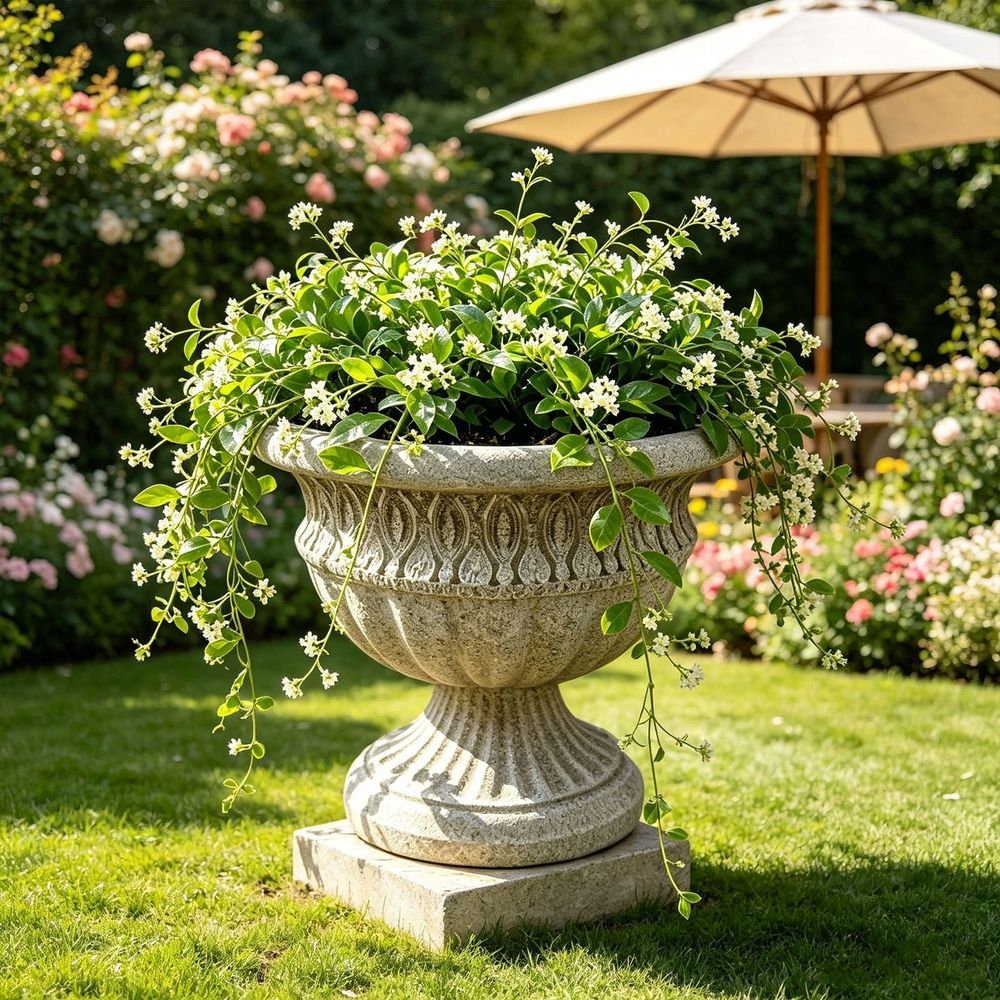Antique European Iron Urn Planter for Outdoor Gardens Elegant Floor Vase Metal Decorative Jars for Garden Decor