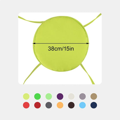 Tie Fastened Round Sponge Seat Cushion Pad, Multi Tone Chair Padding Matching Seat Cushion And Chair Cushions For Indoor Dining Patio Bistro Stool Furniture
