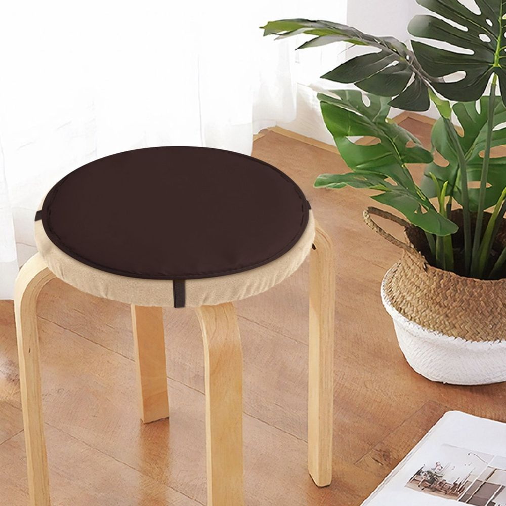 Tie Fastened Round Sponge Seat Cushion Pad, Multi Tone Chair Padding Matching Seat Cushion And Chair Cushions For Indoor Dining Patio Bistro Stool Furniture