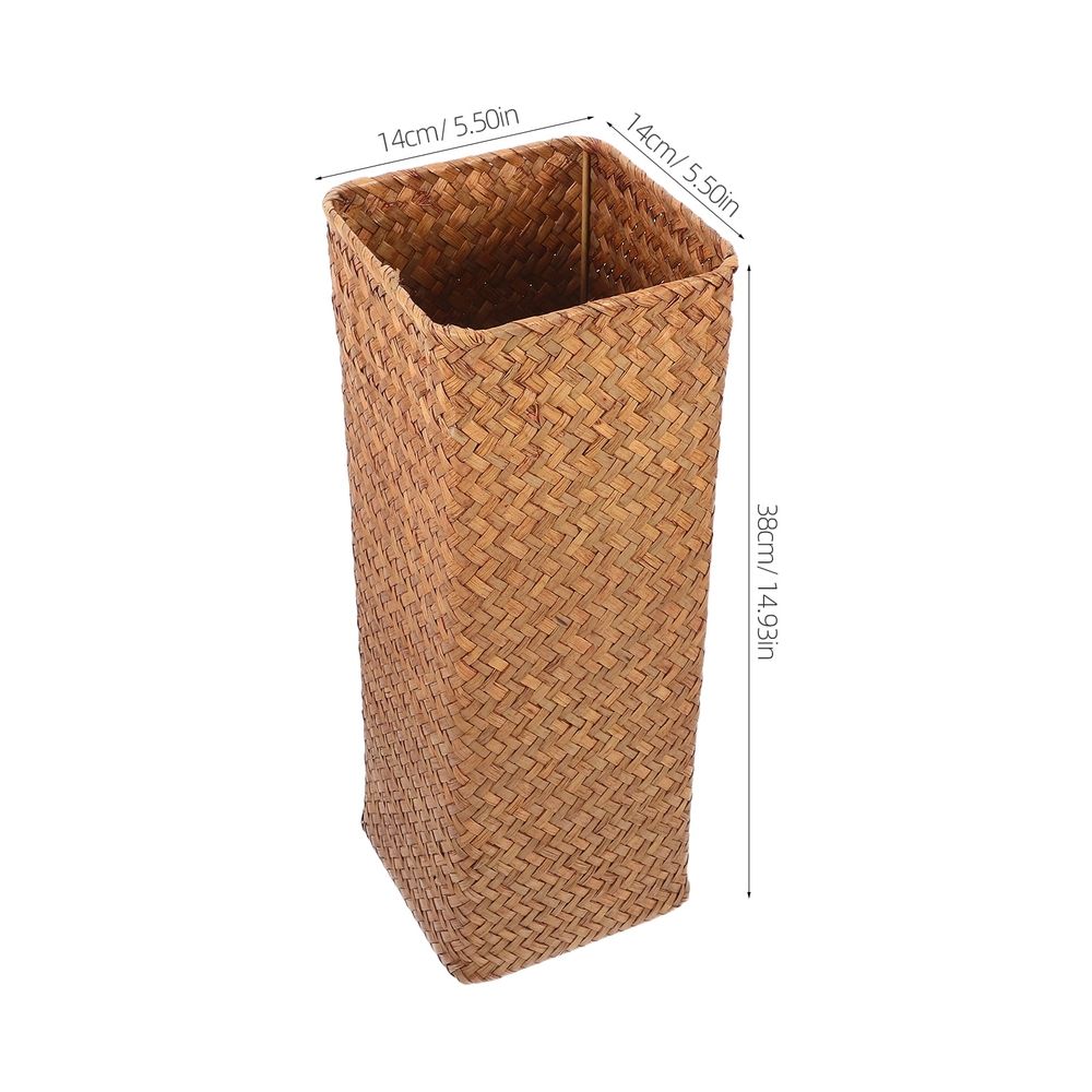 Wicker Flower Basket Woven Flower Vase Light Brown Grass Decoration 1Pack Back to School
