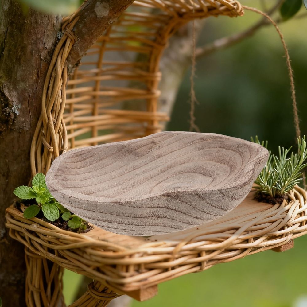 Outdoor Garden Bird Bath Tray Replacement Bowl for Wild Birds and Pollinator Water