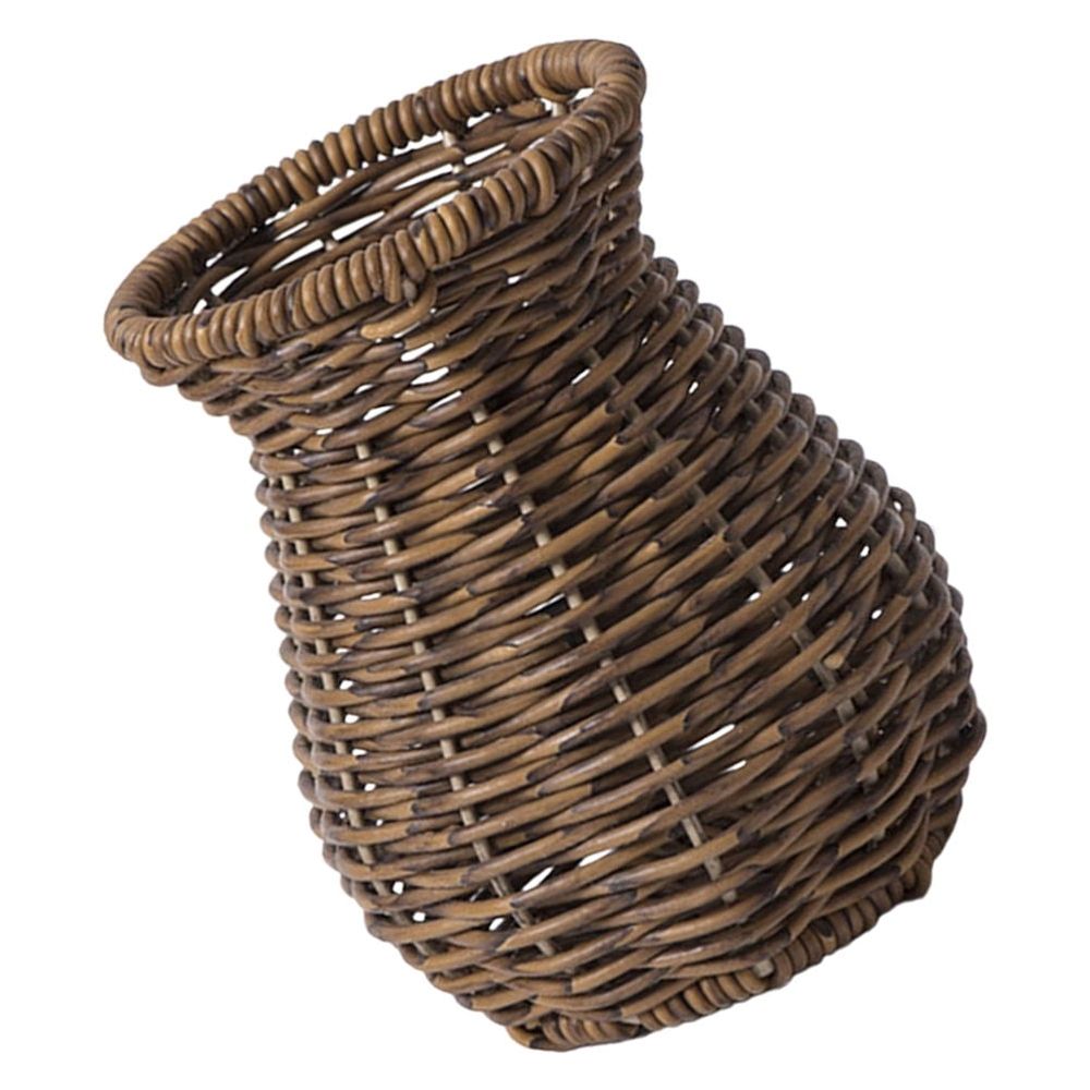 Brown Decorative Flower Vase Set with Natural Texture, Unique Home Decor for Living Room, Office, and Modern Spaces