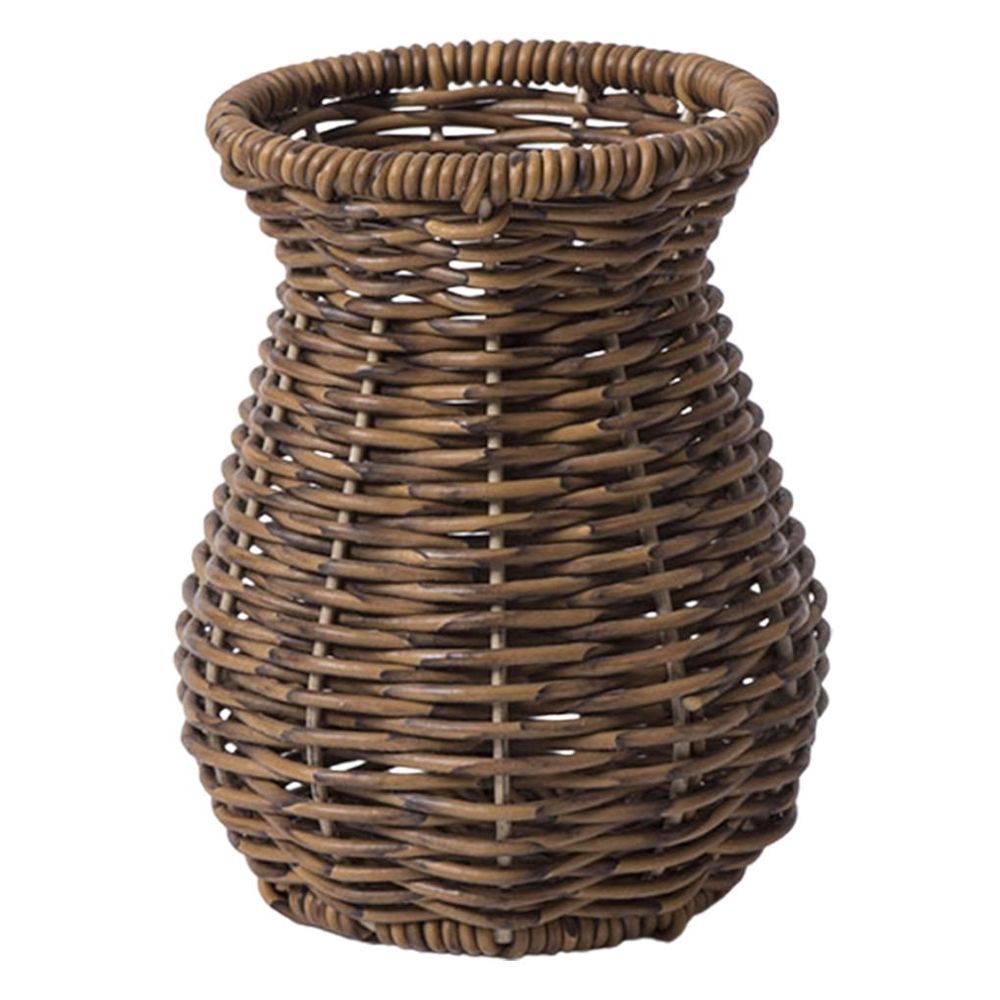 Brown Decorative Flower Vase Set with Natural Texture, Unique Home Decor for Living Room, Office, and Modern Spaces