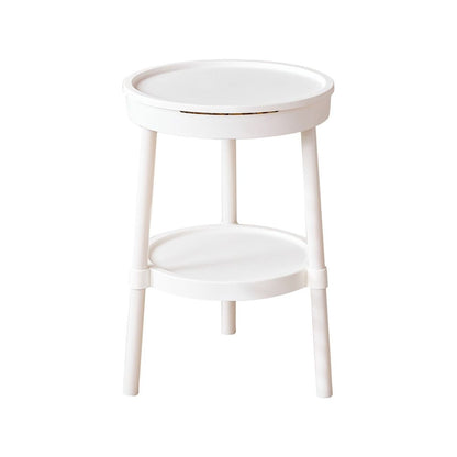 Multifunctional Side Table with Storage Shelf - Small Coffee Table with Study Desk Function for Living Room Bedroom - Compact Bedside Table with Shelf - Portable End Table for Small Spaces