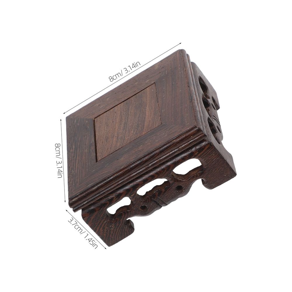 Light Brown Wood Display Platform Elegant Riser for Flower Pots and Decorative Crafts