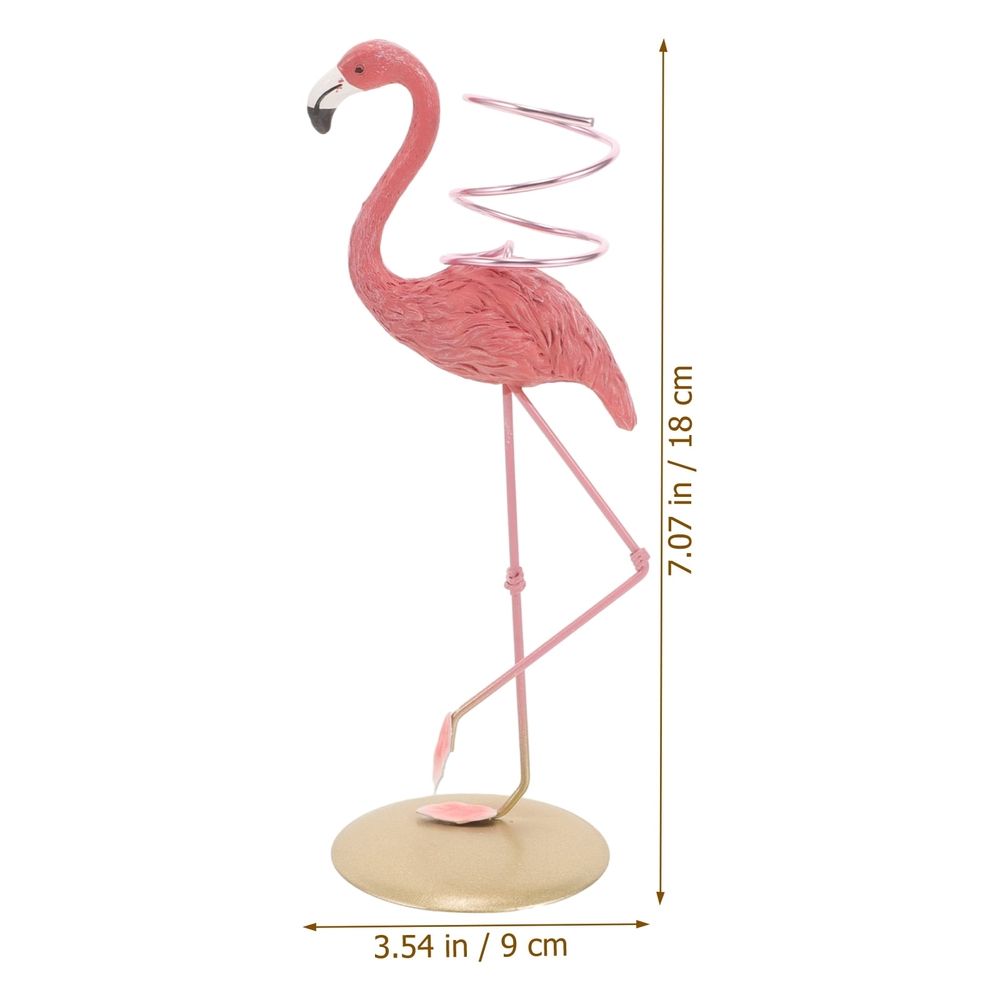 Flamingo Air Plant Holder with Resin and Iron Stand, Decorative Display for Home and Office Décor