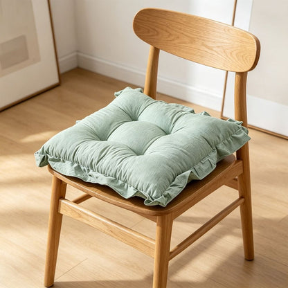 Square Chair Seat Pad, Thick Cozy Non-Slip Decorative Seat Cushion for Dining Kitchen Bedroom Indoor Furniture 15.75×15.75 Inch