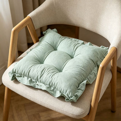 Square Chair Seat Pad, Thick Cozy Non-Slip Decorative Seat Cushion for Dining Kitchen Bedroom Indoor Furniture 15.75×15.75 Inch